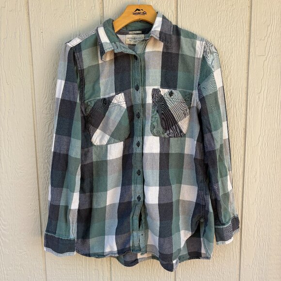 Denim & Supply Ralph Lauren Tops - Ralph Lauren Denim & Supply Button Up Shirt Women's Medium Green Grey Plaid